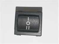 Large Rocker Switch • Form : DPDT-1-0-1 • 10A-250 VAC • Solder-Lug • 24x21mm • Black Curved Actuator • Marking : None [H8670VB]