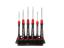 6-piece screwdriver set - Slotted and Phillips w/ Wiha holder for standing position or wall-hanging. [WIHA 260PK6]