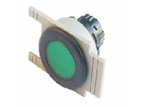 Pilot Lamp without Lamp Holder • Green Flush Lens • Black 35mm Flush Bezel [L351G]