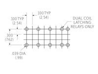 2 Pole Telecom Relay • Form 2C (DPDT) • VCoil= 12V DC • IMax Switching= 5A • RCoil= 720Ω • PCB • Dual Coil Latching [V23042-B2203-B101]