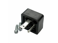 Valve Connector - Cube Female DIN43650-C - 2 Pole + Earth 6A 250VAC/VDC -40deg.C to +125deg.C to achieve IP65 BLACK (933110100) [GSSNA200 BK]