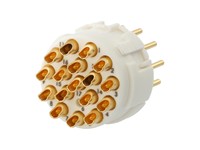 Circular Connector M23 Signal Male Solder Insert come with- 12 Pole - 12 x 1mm Contacts - 8/20A @ 500VAC Max. [7001912103]