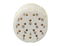 Circular Connector M23 Signal Female Crimp Insert - 16 Pole - for 1mm Contacts - 8A @ 400VAC Max. [7003916102]
