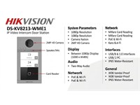Hikvision DS-KV8213-WME1, 2 Button Metal Villa Outdoor Network Video Intercom Door Station (Support Wifi) [HKV DS-KV8213-WME1]