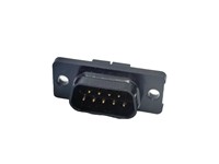 D-SUB 9W Male PCB Straight Stamped Pin Plastic Housing [DE9POL2PE]