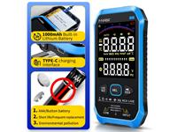 Large Screen LCD Dual Display Smart Multimeter, 10000Counts, Maximum Voltage: DC/AC 1000V RMS, Capacitance Range:0-10MF, Resistance Range: 0-100mΩ, with Battery 3.7V/1000mAh [FNIRSI S1 DIGITAL MULTIMETER]