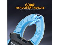 FNIRSI MC-40 Digital Clamp Meter AC/DC Voltage 600V. AC Current Only 600A. Diode NCV OHM Test 6000 COUNTS TRUE RMS Auto Range. Battery Type DC 1.5V*2 AAA (Not Included) [FNIRSI MC-40 DIG CLAMP M/METER]