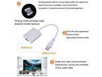 USB3.0 TO HDMI Notebook Adapter. System Supported: Windows 7/8/10.Supports both Mirror Mode and Extend Mode Display, Maximum Supporting 1080P HD with both Audio and video Signals [BDD USB3.0-M TO HDMI-F CONVERTER]