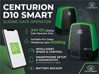 D10 Smart 24V DC Sliding Gate Operator Only - Suitable For Gates Weighing Upto 1000Kg [CEN GATE MOTOR D10 SMART]