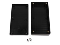 ABS Enclosure With Clip+Bat Door 170X85X34 Black [1599EBKBAT]