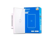 Wi-Fi Smart Wall Switch (1-Gang), 230 V AC, Supports Matter, Touch Control, Remote App/voice Control, Scheduling, Status Feedback, Works with Routers 2.4 GHz. NO RF Control [SONOFF T6-1C-120M MATTER SWITCH]