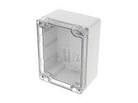 Polycarb Enclosure 120 x 90 x 60mm Clear Lid Grey Body IP66 [1554F2GYCL]