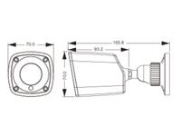 Bullet Camera AHD ,2MP IR Water-proof,1/3.6”CMOS,1920x1080, 2.8mm Lens,10~20m IR,Day-Night,AHD/TVI/CVI/CBVS Output Available IP66 [TVT TD-7421AS (D/IR1)]