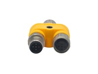 "Y" Distribution Adaptor M12B 5 Pole - 1 X M12 Female Plug to 1 X M12 Female & 1 Male Receptacles B Coded (7000-44161-0000000) [XY-44161-00-ECN]