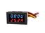 Digital Panel Meter, Supply Voltage 4 - 30VDC, Red Display Voltmeter 0 - 100VDC, Blue Display Ammeter 0 - 50ADC Complete with Shunt [DPM/HKD DIGITAL DUAL 100V 50A RB]