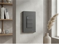 The Black Sonoff M5 Matter Smart Wall Switch 3CH Series Offers a Sophisticated Solution for Modern Home Automation. Designed with Matter Compatibility, These Switches Effortlessly Integrate Into Matter-Enabled Ecosystems [SONOFF M5-3C-120MB MATTER SWITCH]