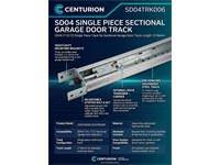 Centurion SD04 (T10/12) Single Piece Track for Sectional Garage Door, Track Length: 3196mm [CEN SD04TRK006]