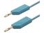 Test Lead - Blue - 2M - PVC 1mm sq. -  4mm Stackbl 'Lantern' Banana Plugs  15A/60VDC  CATI (934065102) [MLN200/1 BLUE]