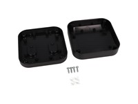 Enclosure FRABS Plastic 120x120x45mm Black IP54 Desktop/Wall Mount/IoT Indoor (Flame Retardant) [1556DBK]