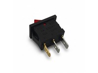 Rocker Switch Miniature SPST Illuminated. Red 250V 6A ON OFF 13*19 [MR110-C3BR]