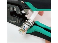 RJ45 Pass Through Modular Crimper Ratchet Type 195mm - Applications: RJ45, CAT.6A, CAT.7, RJ11/12/6P, End Pass plugs [PRK CP-376AR]