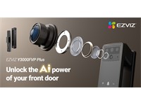 EZVIZ Smart Lock - Face ID, Palm, Fingerprint, Passcode, Bluetooth Key via EZVIZ APP, Remote Lock, 2m IR Night Vision, Aluminium Alloy, 2.4GHz WiFi, IPS 4Inch Screen (Non Touch), Metallic Grey, Camera:1080P, C-Level Cylinder, IP52 [EZVIZ CS-Y3000FVP-PLUS]