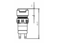Ø18mm Round Panel Buzzer • Plug-In • 12VDC • Continuous Tone [B1800P-12C]