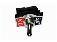 SPST 2P Toggle Switch ON-OFF 10A 250VAC (15A 125VAC) Screw Terminals with ON-OFF Plate [HS801ST]