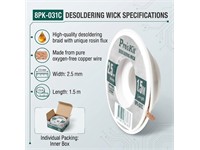Desoldering Wick with Unique Rosin Flux Width=2,5mm (Length = 1,5m) [PRK 8PK-031C]