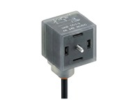 Form A - Singled-Ended Female Angled Cordset, Contacts: 2+2 PE, Varistor (MOV) & Yellow LED, 24 V / 4 A, Cable: Black PUR Jacket; 3x0.50 mm² (20 [VAD 1A-1-3-226/2M]