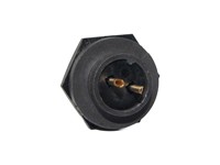 Mini-Con-X 2-position Panel Mount Socket Connector with Contact Size #20 Gold plated Solder Cup style Sockets and Standard Panel Mount Backshell [7282-2SG-300]