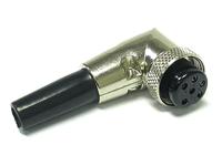 Inline Right Angle Microphone Socket • 6 way [NC518A]