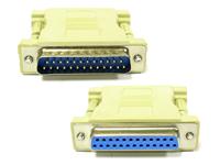 NULL MODEM ADAPTOR DB25 MALE TO DB25 FEMALE MOULDED [XY-GC07A]