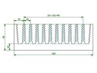 Extruded Heatsink • Rth= 1.9 K/W • Length : 50mm • Black Anodised surface [SK442-50SA]