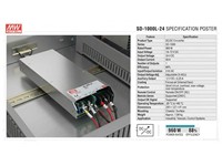 Meanwell DC/DC Converter I/P Voltage:19~72VDC , O/P Voltage:24VDC , Current:40A , Rated Power:960W , O/P Voltage Adjustable Range:23~30VDC , 295x127x41mm [SD-1000L-24]
