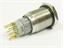Vandal Resistant Push Button Switch 16mm Latching. Raised Button. Red Dot LED 12V - 2c/o 2A-36VDC -IP67- Stainless Steel (Anti Vandal) [AVP16R-L4SDR12]