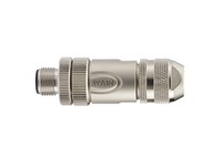 Circular Connector M12 A COD Cable Male Straight. 8 Pole Screw. Clamp Terminal PG9 Cable Entry - Shielded with SHLD. Ring IP67 [CM12AM8S-CW/9-SH]