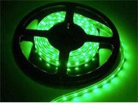 LED FLEXIBLE STRIP SMD3528 60Leds-4.8W p/m GREEN 7-8LM  IP54 (NEW-PURE SILICONE) 8MM 5MT/REEL [LED 60G 12V IP68]