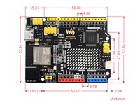R7FA4 Plus B Development Board, Based on R7FA4M1AB3CFM with ESP32-S3FN8, Compatible with Arduino UNO R4 WiFi Form Factor [WVS R7FA4 PLUS B + ESP32-S3FN8]