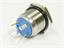 VANDAL RESISTANT PUSH BUTTON SW 16mm MOM  RAISD BUTN. BLU RING LED 12V 1n/o 2A-36VDC -IP65- STAINLS STEEL (ANTI VANDAL) [AVP16R-M1SCB12]