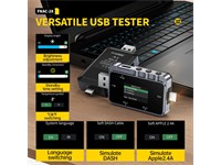 FNIRSI® FNAC-28 2-in-1 TYPE-C USB Tester Digital Voltmeter Ammeter Power Bank Charger Measure [FNIRSI FNAC-28 USB DIG VOLT/AMP]