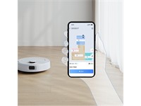 Ecovacs Smart Robot Vacuum, Suction Power:10000Pa, ZeroTangle 2.0, Dustbin Capacity:350ml, Water Tank:300ml, Battery:5200mAh, Voice Control with 3rd-Party Amazon Alexa, Google Assistant, Infra-red Obstacle Avoidance, 353x350x104mm, 3.85kg [ECOVACS DEEBOT N20E-WH]