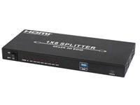 HDCVT HDMI SPLITTER 8PORT (1 INPUT/8 OUTPUTS) WITH EDID,SUPPORTS DISPLAY RES: 4Kx2K@30Hz,1080P@120Hz & 1080P 3D@60Hz,720g,25x11.8x5cm (Includes PSU 5V/2A) [HDMI SPLITTER HDV-9818]
