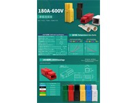 180A/600V 1 Pole Crimp Connector Blue [PP180-ECN BU]