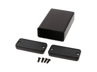 Aluminium Anodized 80x54x23mm Black Plastic End Panels Black [1455C802BK]