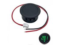 4-100VDC Three Digit Round LCD Panel Voltmeter. 34mm Cutout. 20cm Wire. 15mA [CMU 34MM RD DC DIG PANEL MET GRN]