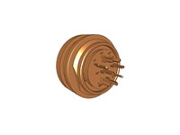 Circular Connector M16 Panel Female 8 Pole DIN Front Mount PCB Contacts IP40 [09-0474-90-08]