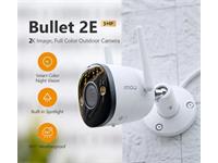 IMOU Bullet 2E Outdoor WiFi Camera 3MP 3.6mm LENS 30M IR Night Vision, Full Color 1/2.8” CMOS, H2.65, Built-In Microphone, Human Detection, Alarm Notification, Micro SD Card Slot Upto 512GB, 25/30fps, iOS, Android, ONVIF, 8xDIgital Zoom, IP67 [IMOU IPC-K3DP-3H0WF 3.6MM]