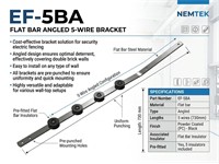 Flat Bar - Flatbar 5 W Black Angled {EF-5BA} [EF FLAT BAR B5BK]