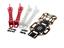 DRN-450MM FIBRE+ NYLON QUADCOPTER MULTICOPTER FRAME KIT – RED+BLACK. COMPATIBLE WITH: 935KV MOTOR, 20-30A ESC, 1045 PROPELLER, AND 3-4S LIPO BATTERY [CMU F450 DRONE CHASSIS]